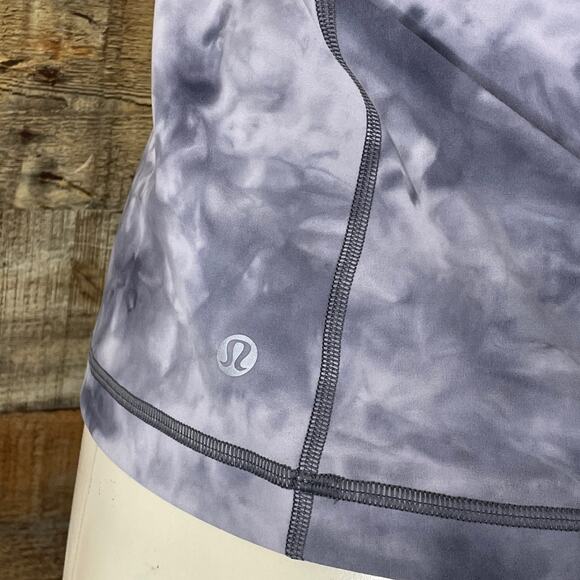 Lululemon Cold Shoulder Tank Top with Bra Diamond Dye Stargaze Pitch Grey SZ 8 - Picture 4 of 7